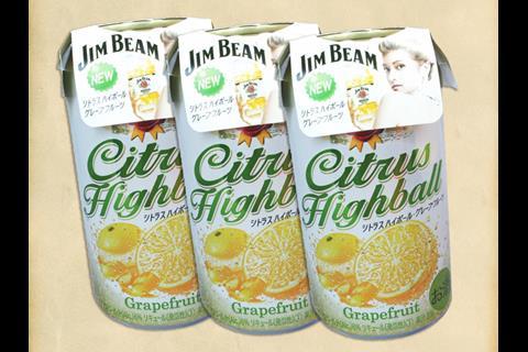 Japan: Jim Beam grapefruit citrus highball